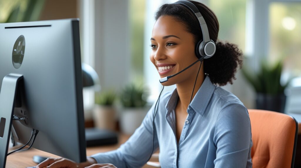Customer service representative working from home for Amazon online jobs
